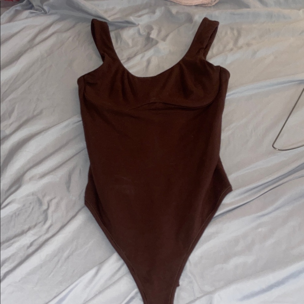 PINK Victoria's Secret Chocolate Brown Bodysuit